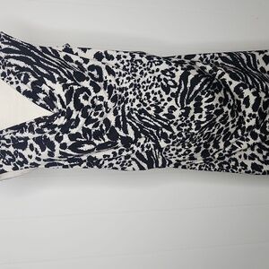 Motherhood animal print Mob Wife comfortable maternity Midi dress